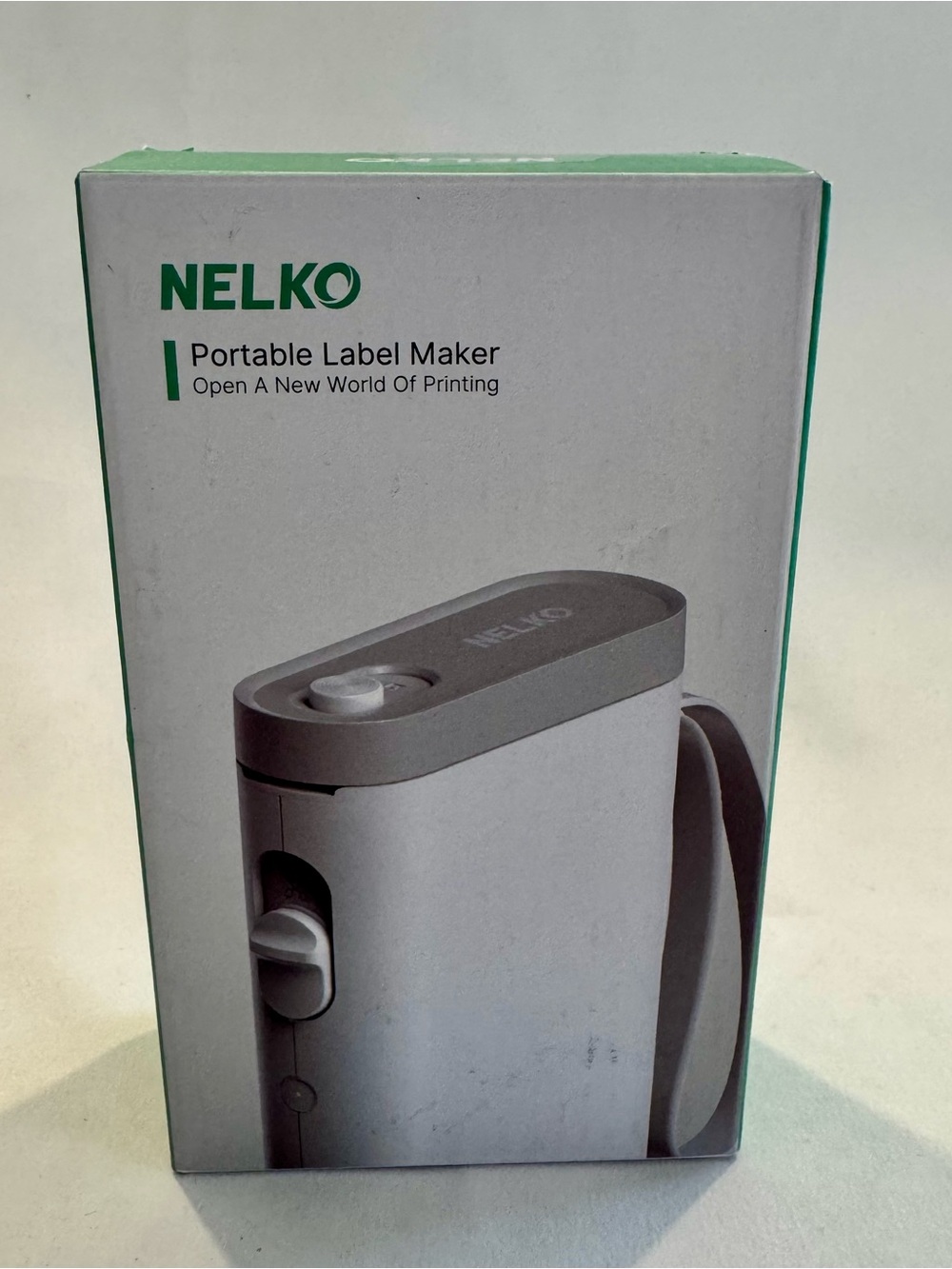 Elk / Nelko Portable Label Maker in Gray and Green